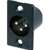 Connettore XLR 3p (M) da pannello Monacor NC3MPBAG